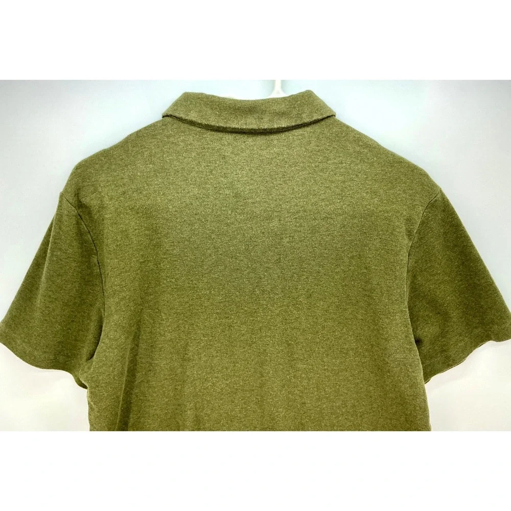 Banana Republic Olive Green Cotton Polo Shirt‎ Sz L Preppy Minimalist